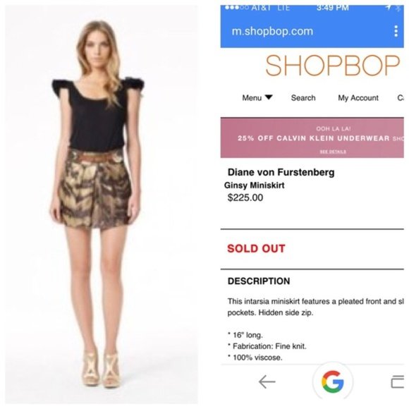 Diane Von Furstenberg Ginsy Silk Skirt - Tiger 4 - Picture 2 of 7